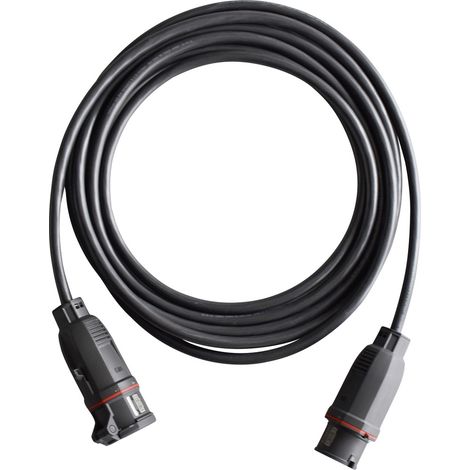 Walther Werke 39300506050100 Strom Verlängerungskabel Schwarz 5 m