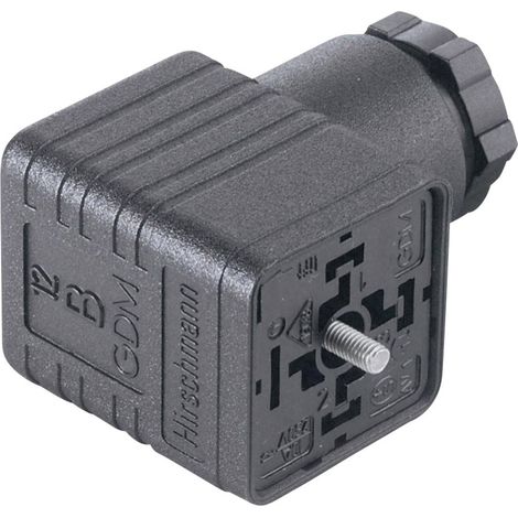 Hirschmann GDM 2009 J Elektrischer Stecker Schwarz 2 Polig (1/2)