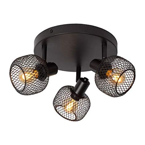 Lucide MAREN - Faretto da soffitto 3xE14, colore: Nero (1/4)