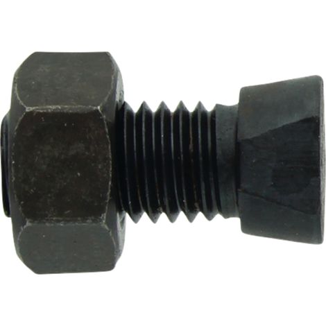 Vis de charrue conique à double filetage, avec écrou M12x30mm 1801230FR