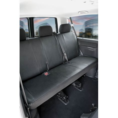 Housse de siège Transporter en simili cuir pour VW T5, banquette 3 places (1/4)