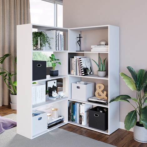 Estante de esquina Laine, Blanco, 170 x 142.4 cm, Vicco (1/5)