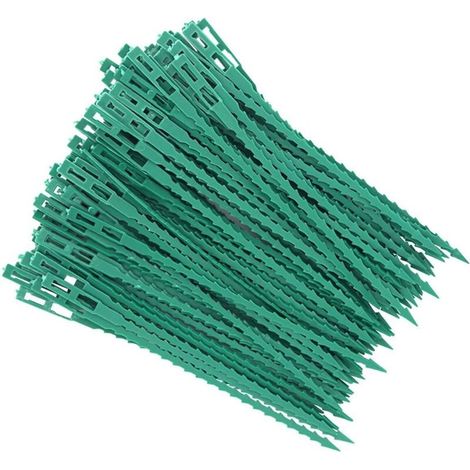 80 Pcs Accroche-Tuteurs pour Tomates Arbres Tuteurs de Plantes Attache et Soutien Réglable pour Plantes Serre-câble Lien en Plastique pour Jardinage Bricolage