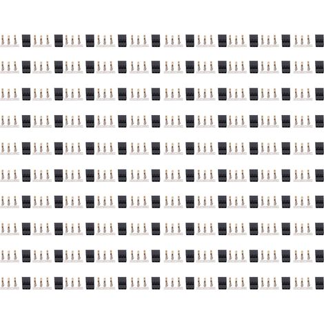 Lot de 100 fiches mâles JR 11.010 dorées, kit de broches DIY pour connecteurs électroniques. (1/5)