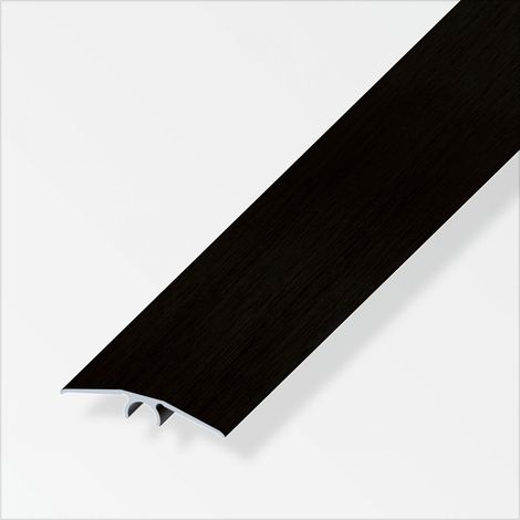 alfer Übergangs-Profil 1 m, 46 mm Alu eloxiert gebürstet schwarz Profil (1/2)