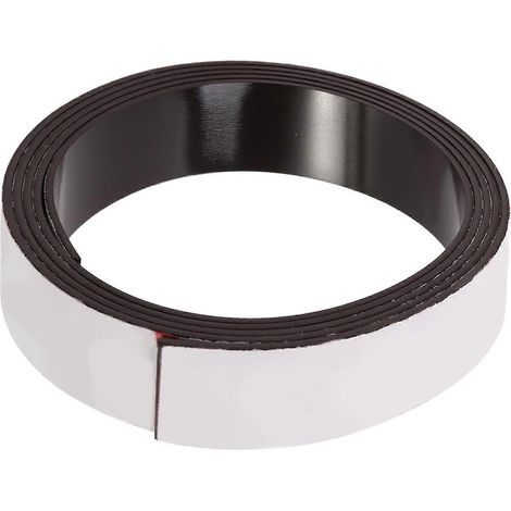 Ruban magnétique flexible de 1 m, bande adhésive magnétique 10 x 1,5 mm (1/4)