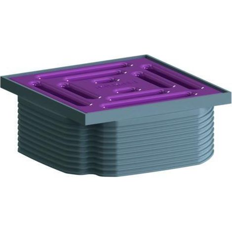 Dallmer DallDrain Pure Aufsatz 100x100mm, Telemagenta, 518033 (1/3)