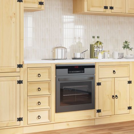 Schrank SKI Honigbraun 60 x 46 x 81 cm Massives Kiefernholz