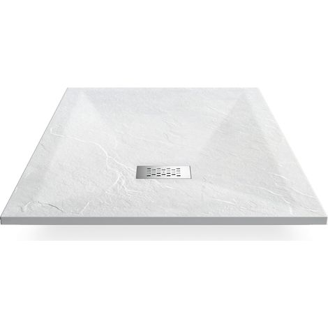 Receveur de Douche 80x80 Carré - Composite Blanc - Nazca (1/5)