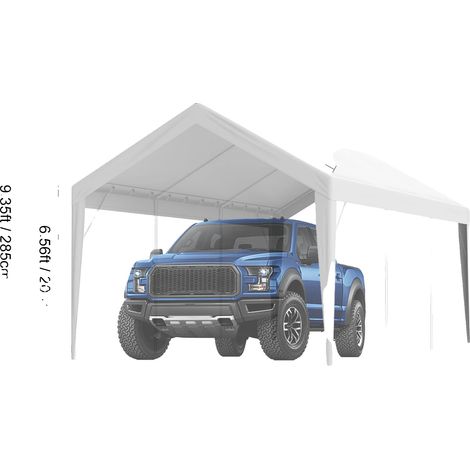 Cubierta para toldo, tejido resistente e impermeable, protección UV, 3-6 metros, color blanco. (1/2)