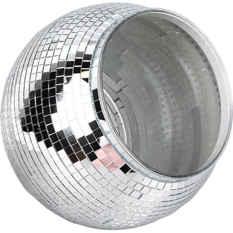 Seau à glaçons boule disco argenté, grand format plastique pour fêtes, bière cocktail vin (1/5)