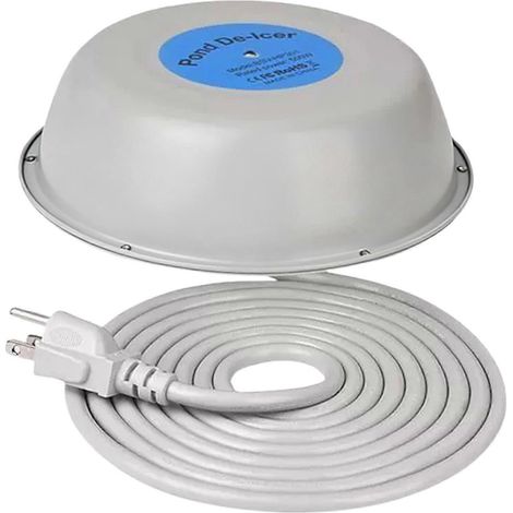 Chauffage de dégivrage pour bassin, chauffage flottant pour réservoir, unité de dégivrage thermostatique flottante de 1000 W avec fonction d'arrêt automatique, cordon d'alimentation de 3 mètres, 1 piè (1/4)