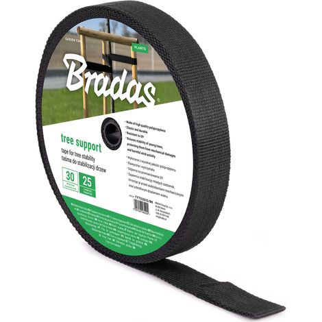 Baumbindeband TREE SUPPORT 30mm x 25m Gartenband zur Befestigung von Bäumen, Setzlingen und Sträuchern UV-beständig Baumbefestigung TYTS3025/BK (1/3)
