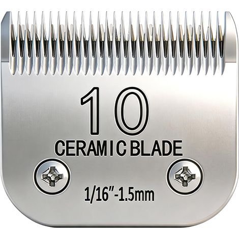 10 Lames de rechange pour tondeuse de toilettage pour animaux domestiques, lame de tondeuse amovible, 10 lames de 0,6 cm, fabriquées en céramique et en (1/5)