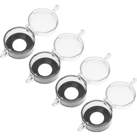 Lot de 4 capuchons de protection pour bouton d'arrêt d'urgence, capuchons anti-poussière et capuchons pour bouton de signalisation (couleur transparente)-5X5X3CM-Transparent color (1/2)