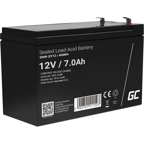 Green cell agm vrla 12v 7ah wartungsfreie batterie fur usv einheiten