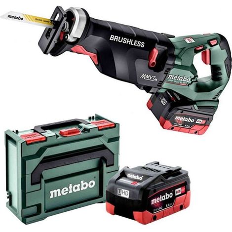 Sega a batteria Metabo SSEP 18 LTX BL MVT 2x batterie 8Ah e caricatore metaBOX 165L (1/4)