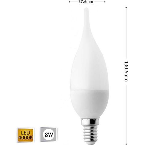 Lampadina Led 8 W Soffio Colpo Di Vento Luce Naturale E14 8w C37