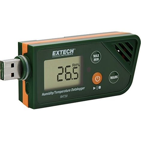 Extech RHT30 Registrador de Humedad y Temperatura Verde