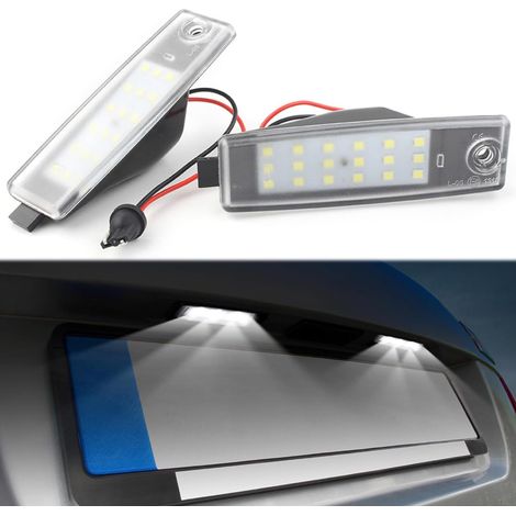 2pcs White Error Free 18 LED License Plate Light Lamp Compatible with Hiace S.B.V/Highlander/RAV4/Land Cruiser 200 for RX300 for Cion XB (1/5)