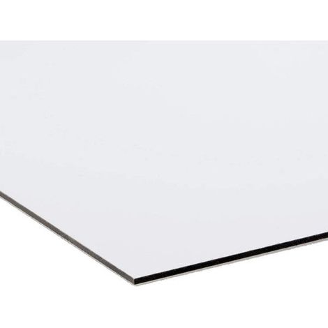 Panneau composite debond en aluminium épaisseur 3 mm couleur blanc - Dimension : 70x100 cm - Couleur : blanc
