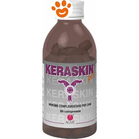 Acme Keraskin Dog Compresse Mangime Complementare - Confezione 80 Compresse - Antiparassitari CANE