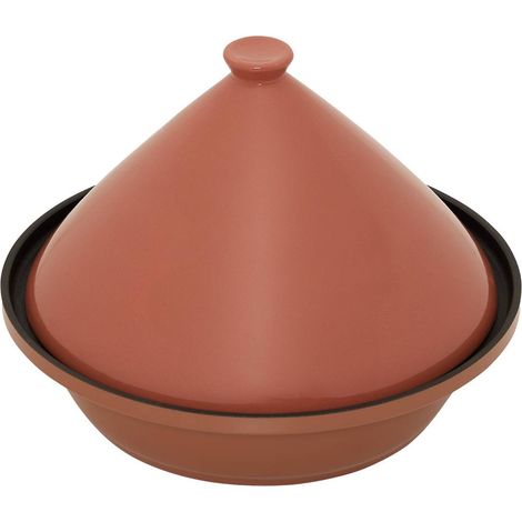 Runde tajine „magma“, durchmesser 30 x höhe 22 cm, rosa - 5five