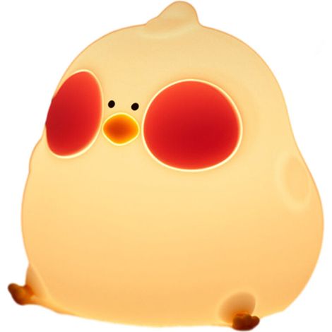 Bardusch-Veilleuse pour enfants, veilleuse poulet, veilleuse mignonne, commande par pincement/télécommande, chargement portable via interface USB, intensité variable.. (1/5)