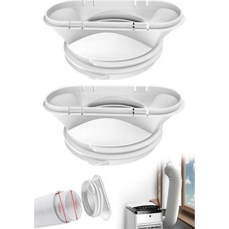 PA Lot de 2 tuyaux d'extension pour climatiseur mobile Diamètre 13/15 cm Matériau ABS flexible et durable Évacuation air chaud optimisée (1/5)