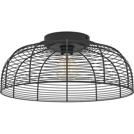 Lampe filaire Derwen Ø 45cm - plafond - noir - 31398