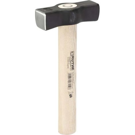 Mazza da muratore Ruthe 260 mm Acciaio Nero Legno