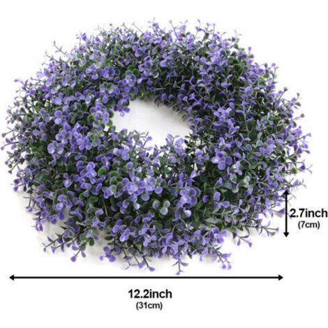 Guirlande artificielle de Noël - 31 x 31 x 7 cm - Violet