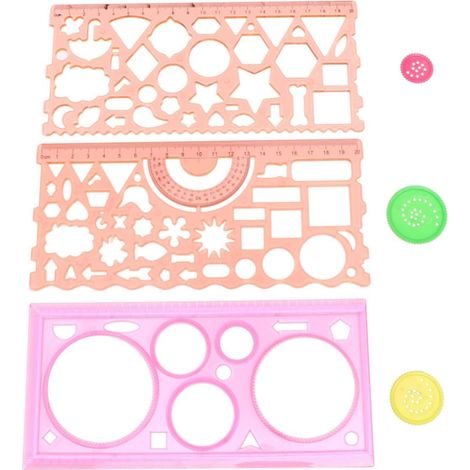 KICHOUSE Lot de 3 gabarits géométriques pour le dessin scolaire (1/5)