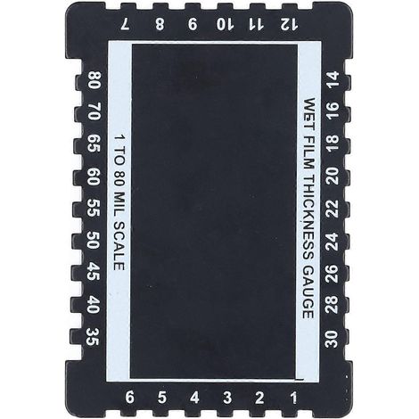 Dickenmessgerät-Kamm aus Aluminiumlegierung, doppelseitig, Nassfilmdickenmessgerät-Karte für Lackierarbeiten