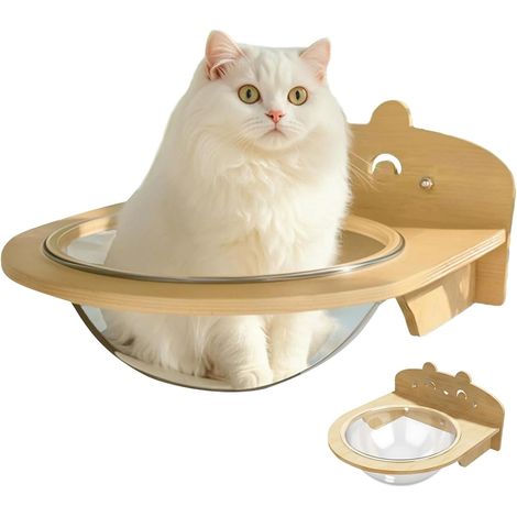 Lit Fenêtre pour Chat,Support Sécurisé de Repos pour Étagères Fénêtres (1/5)