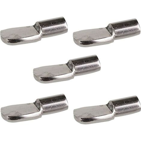 Set mit 5 universellen Regalstützstiften (18,5 x 7 mm) für Holzmöbel, Schränke und Regale – Befestigungsdübel / -winkel (5 mm Durchmesser)