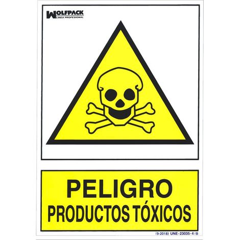 Cartel Peligro Productos Toxicos 30x21cm. (1/2)