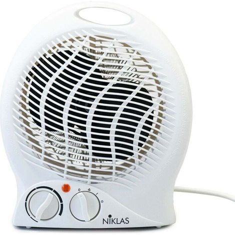 Chauffage électrique 2000W Radiateur Soufflant Climatiseur Portable Blanc Thermostat 5 à 35°C NIKLAS (1/4)