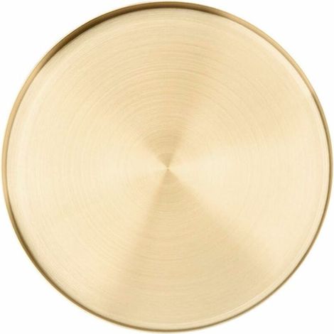 Plateau de service rond en métal or plateau organisateur plateau rond en laiton plateau de service en acier inoxydable décoratif bijoux de couleur or maquillage articles de toilette ustensiles (1/4)