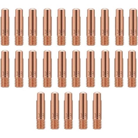 Lot de 25 buses de contact pour torche de soudage MIG/MAG avec ou sans contact, consommables, buses de contact MIG, machine à souder MIG (1/4)