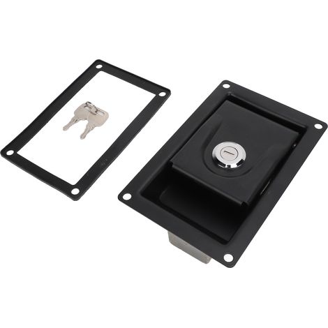 Ortviai Serrure à levier intégrée pour coffre de camion/RV/caravane – 170 x 110 mm, acier CRS avec joint étanche et 2 clés
