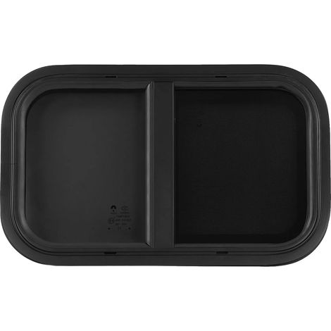 Ventana de camping, con revestimiento de polvo negro impermeable, diseño de esquinas redondeadas, resistente a los rayos UV, antioxidante, marco fijo. (1/5)