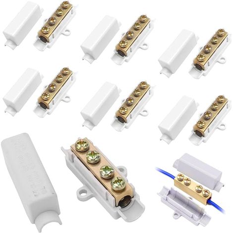 6 Kabelverbinder, Klemmenblock für 2,5-16 mm² – elektrische Klemmen, Schraubklemmen, Klemmenblock, Anschlussklemme, Abzweigklemme, Reihenklemmen, Stoßverbinder (1000 V, 100 A) (1/5)