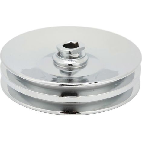 Poulie de pompe de direction assistée avec rainure de clavette, arbre de 5/8 po, double gorge, référence 26028613, pour moteur SBC BBC 350 454 (1/5)