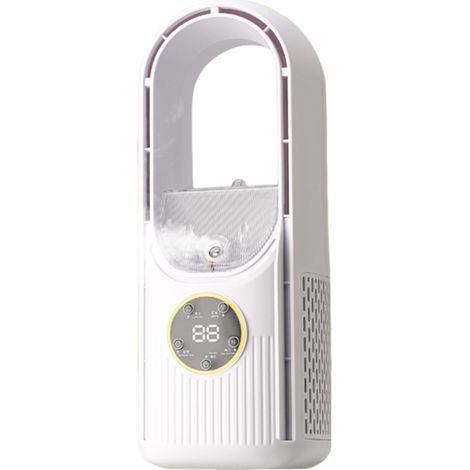 Ventilateur de climatisation portable à minuterie pour la maison, le dortoir, le bureau et le bureau. Humidificateur, ventilateur électrique multifonctionnel sans pales. (1/5)