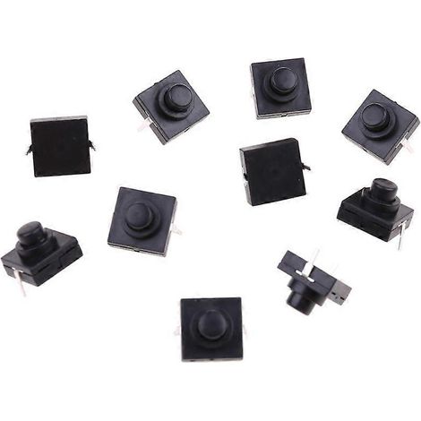 Lot de 10 boutons-poussoirs pour lampe torche 1A 30V 2 broches CB-1212-112D ultra-fins à pieds moyens (1/5)