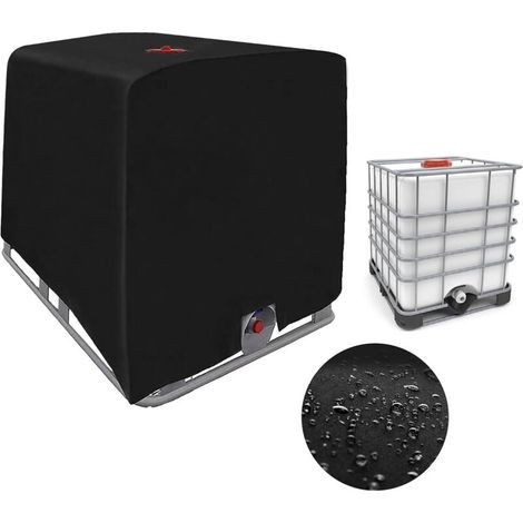 Bâche pour Cuve 1000L IBC, Bâche de Réservoir d'eau Couvercle de Protection pour Réservoir Housse De Réservoir Anti-poussière Vert -120 x 100 x 116 cm (1/4)