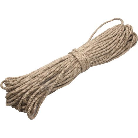 Juteseil, 50 m, natur, 6 mm Durchmesser, robust, für Heimwerkerarbeiten, Gartenarbeit und Verpackung (1/5)