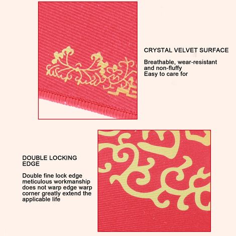 Paillasson rouge du Nouvel An chinois, paillasson d'intérieur (1/5)