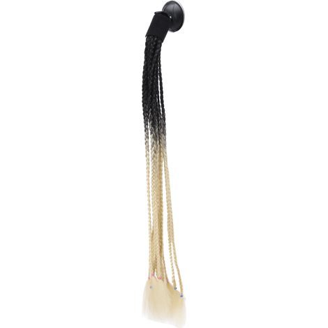 Casques de moto colorés et élégants, casques pour queue de cheval, casques pour dreadlocks avec ventouses, noirs et beiges. (1/5)